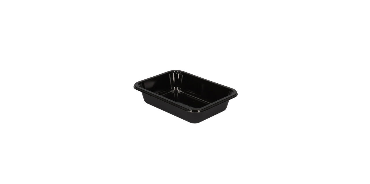 151375 - Bak CPET 187 x 137 x 40 mm zwart 700 ml rechthoekig