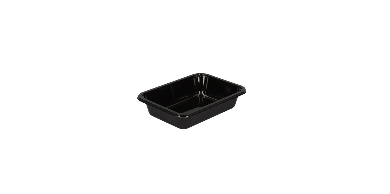151375 - Bak CPET 187 x 137 x 40 mm zwart 700 ml rechthoekig
