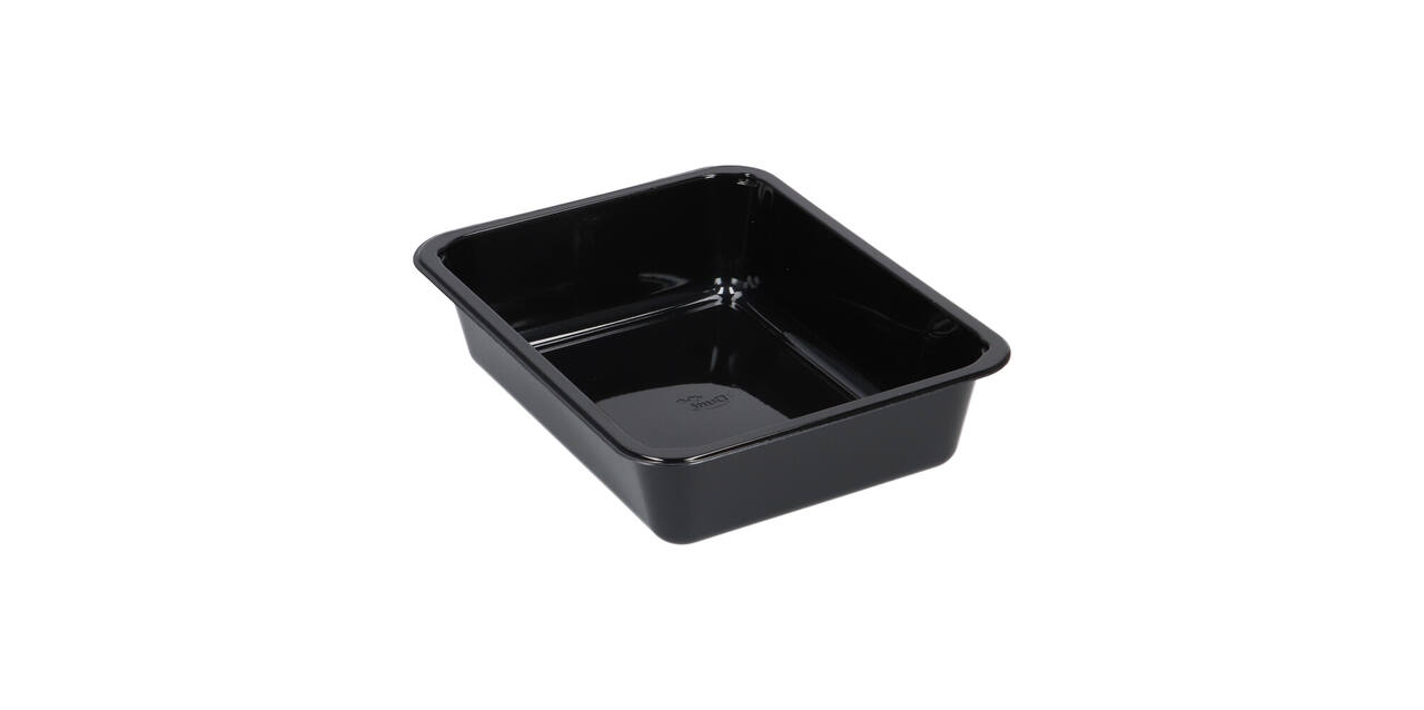 153414 - Menubak CPET 225 x 175 x 54 mm zwart 1500 ml rechthoekig 1-vaks