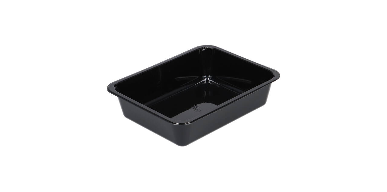 153414 - Menubak CPET 225 x 175 x 54 mm zwart 1500 ml rechthoekig 1-vaks