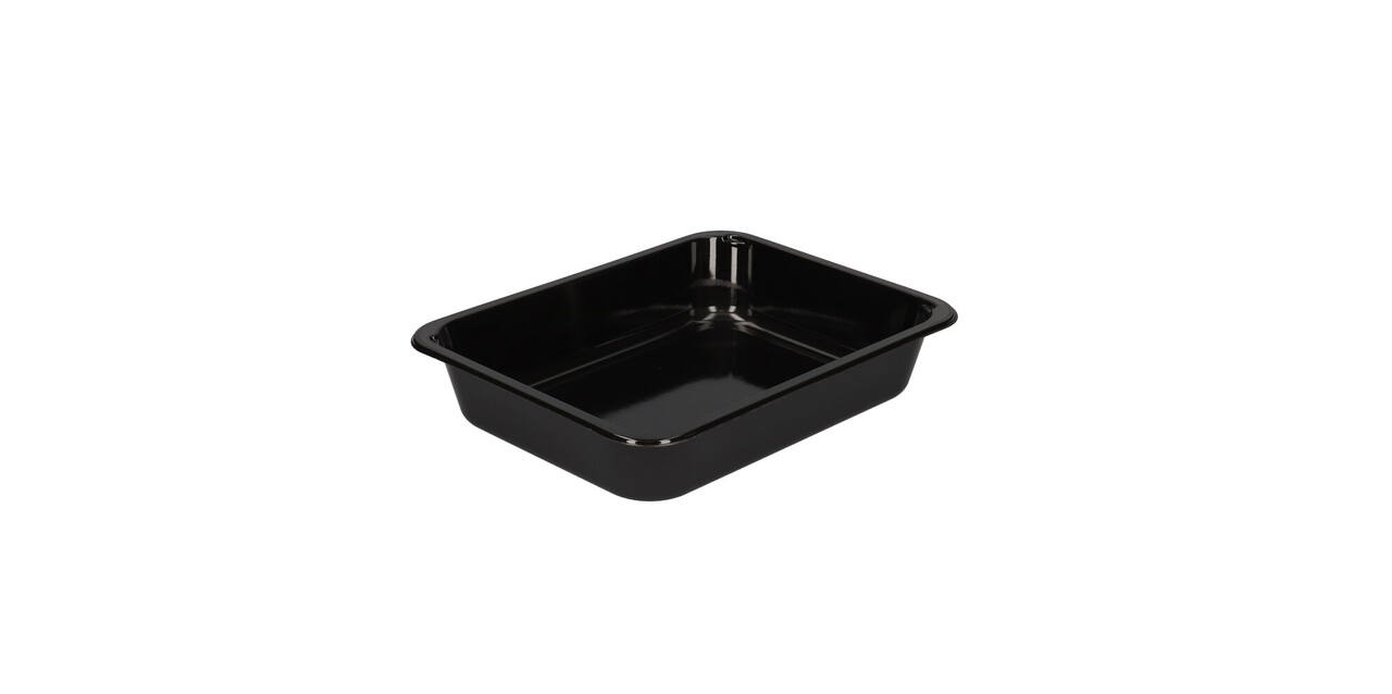 122018 - Menubak CPET 225 x 175 x 43 mm zwart 1200 ml rechthoekig 1-vaks