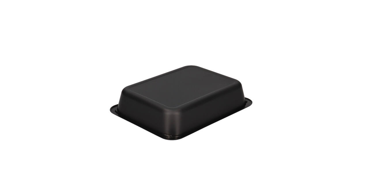 122018 - Menubak CPET 225 x 175 x 43 mm zwart 1200 ml rechthoekig 1-vaks