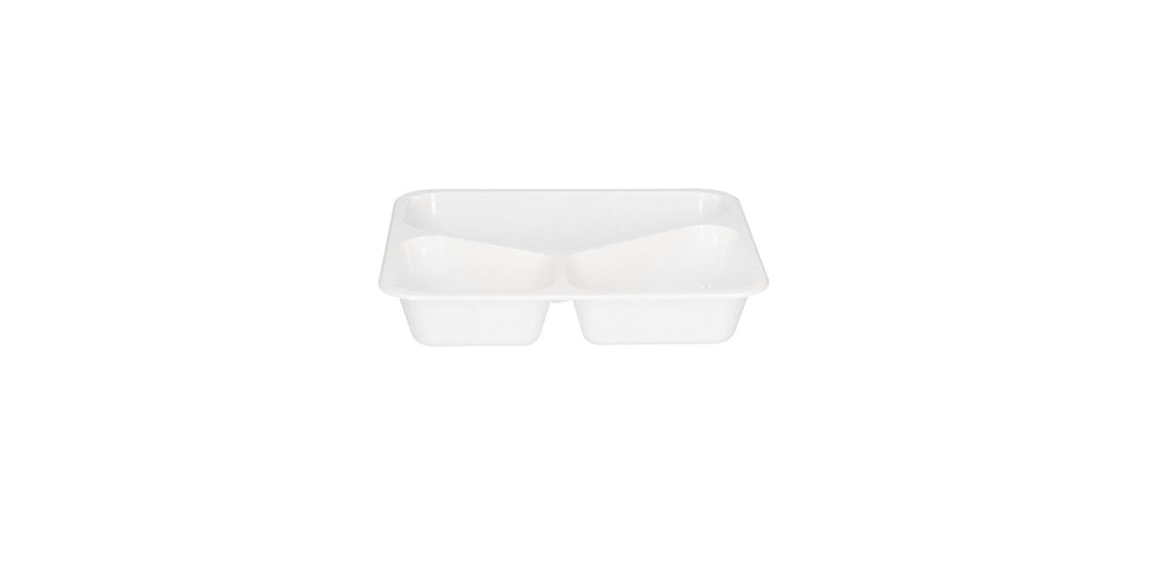 132346 - Menubak CPET 225 x 175 x 43 mm wit 525/275/205 ml rechthoekig 3-vaks