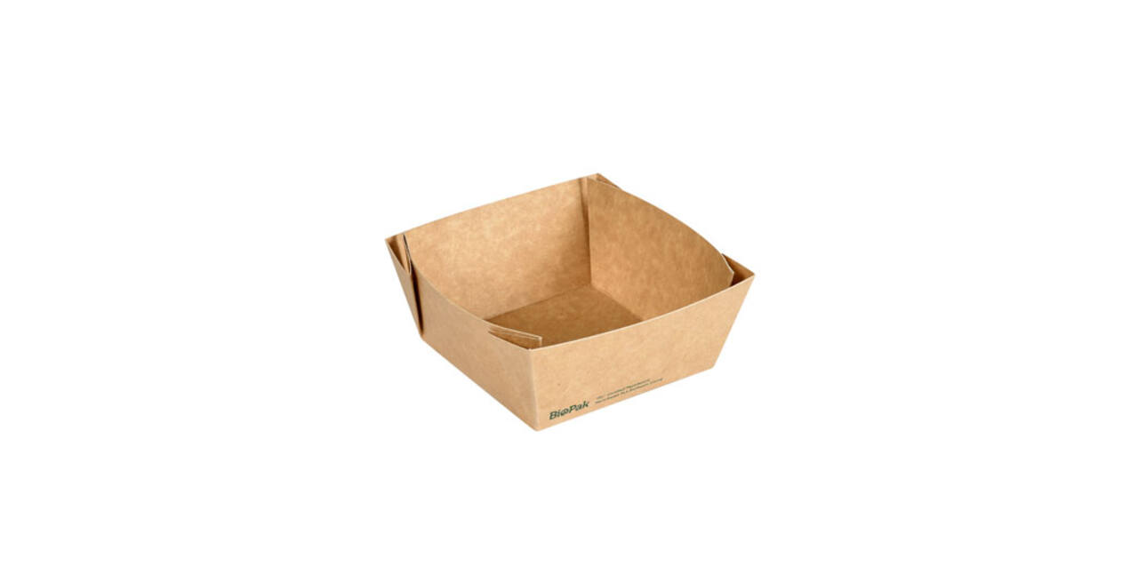 202872 - Box Karton/PLA ecoecho  Cube low 113 x 113 x 50 mm Viking naturel - 510 cc