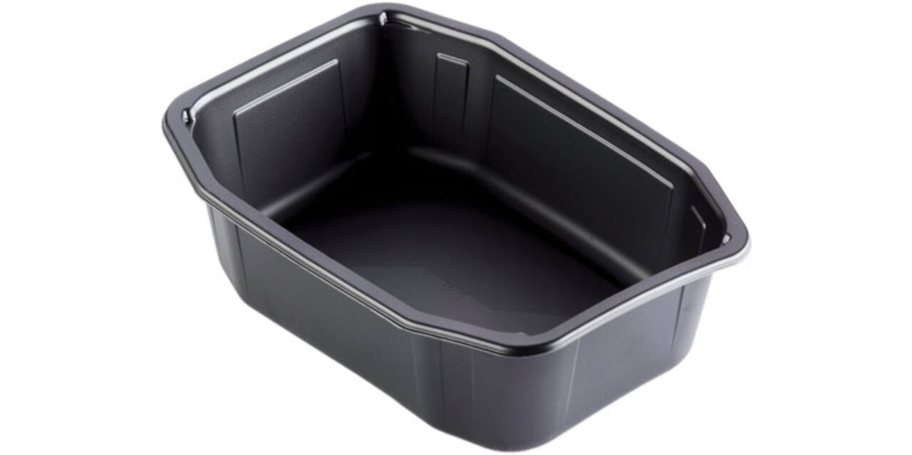 171004 - Menubak PP HMR 1-vaks 215 x 148 x 70 mm - zwart - 1395 cc