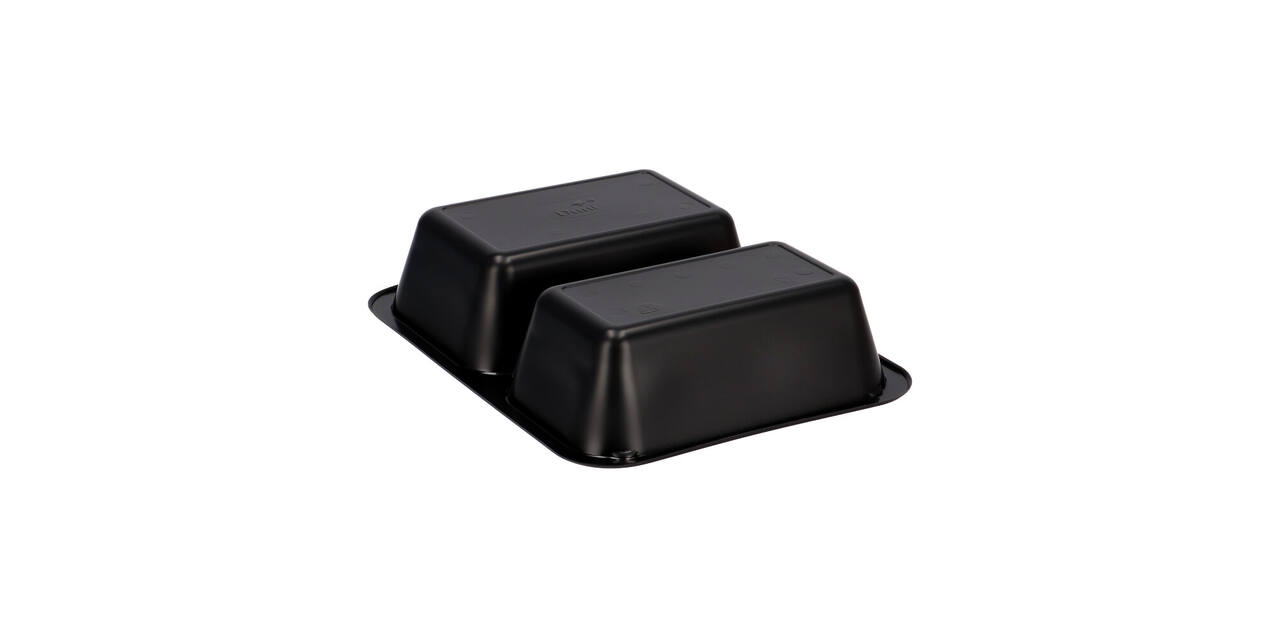 160064 - Menubak PP Caterline 2-vaks 227 x 178 x 50 mm - zwart 645/540 cc
