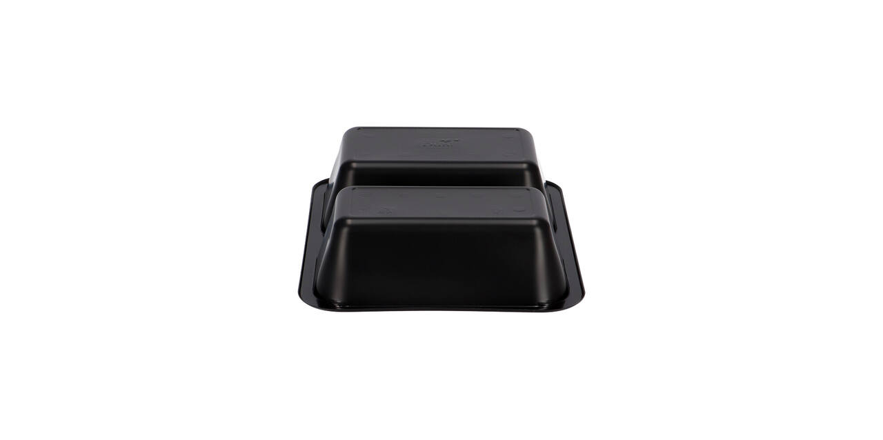 160064 - Menubak PP Caterline 2-vaks 227 x 178 x 50 mm - zwart 645/540 cc