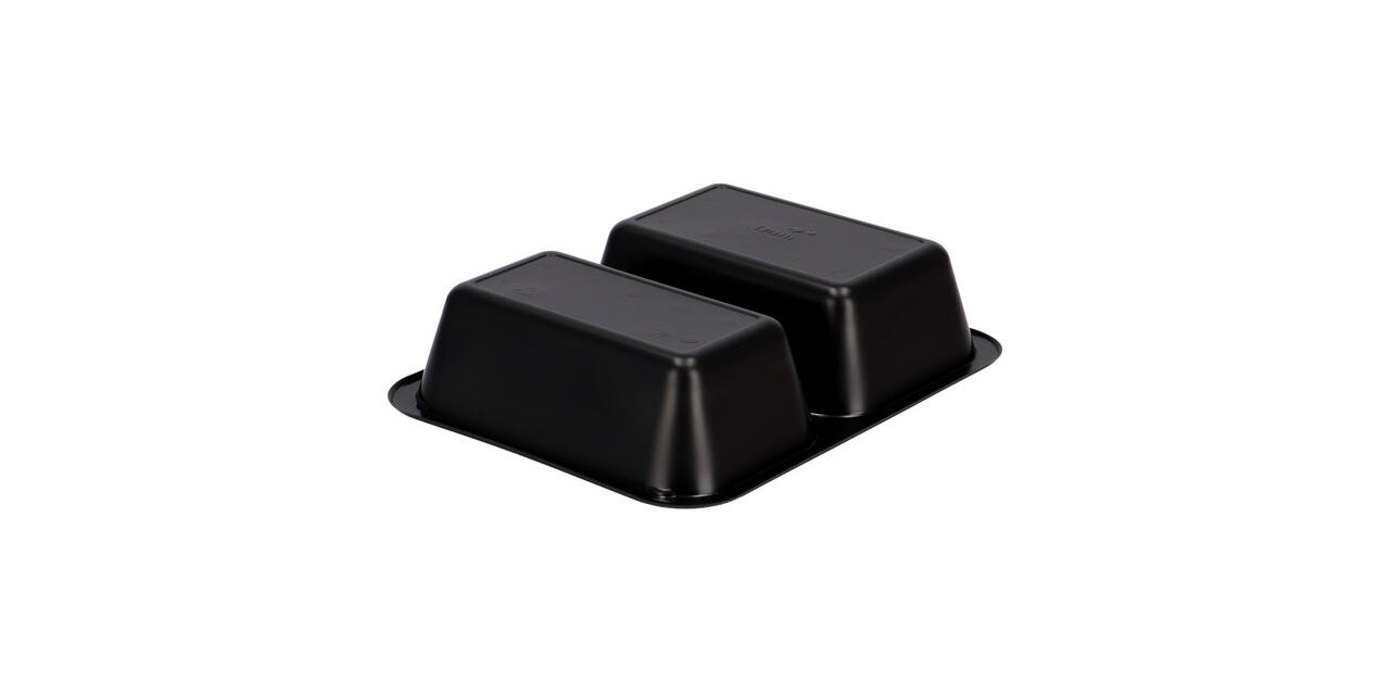 160064 - Menubak PP Caterline 2-vaks 227 x 178 x 50 mm - zwart 645/540 cc