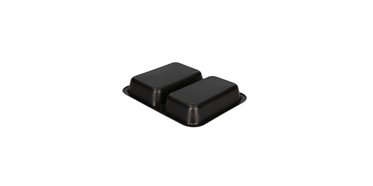 162147 - Menubak PP Caterline 2-vaks 227 x 178 x 32 mm - zwart 440/370 cc
