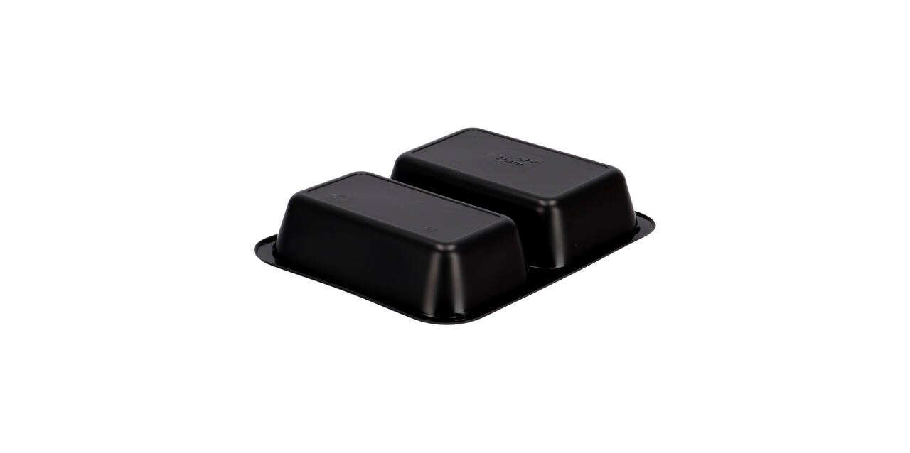 162151 - Menubak PP Caterline 2-vaks 227 x 178 x 40 mm  zwart 550/480 cc