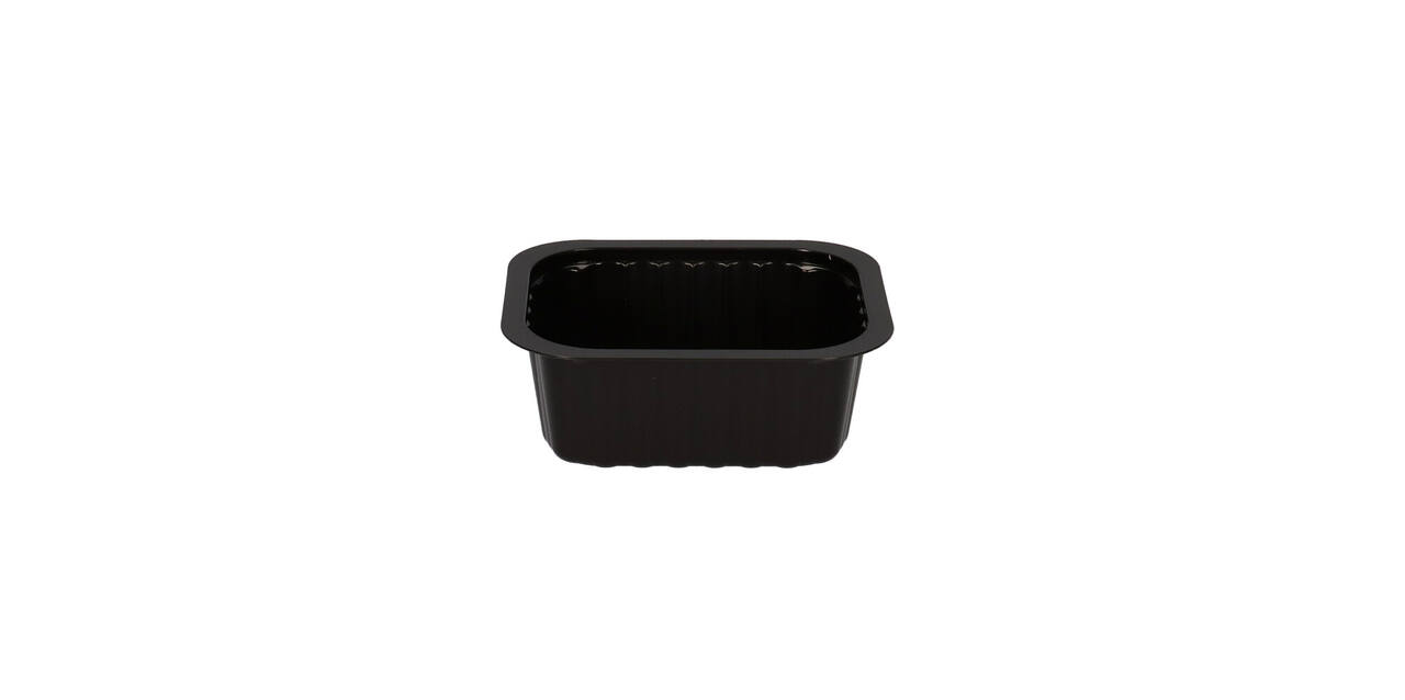 758002 - Menubak PP Side Dish 1-vaks 138 x 114 x 53 mm - zwart 470 cc