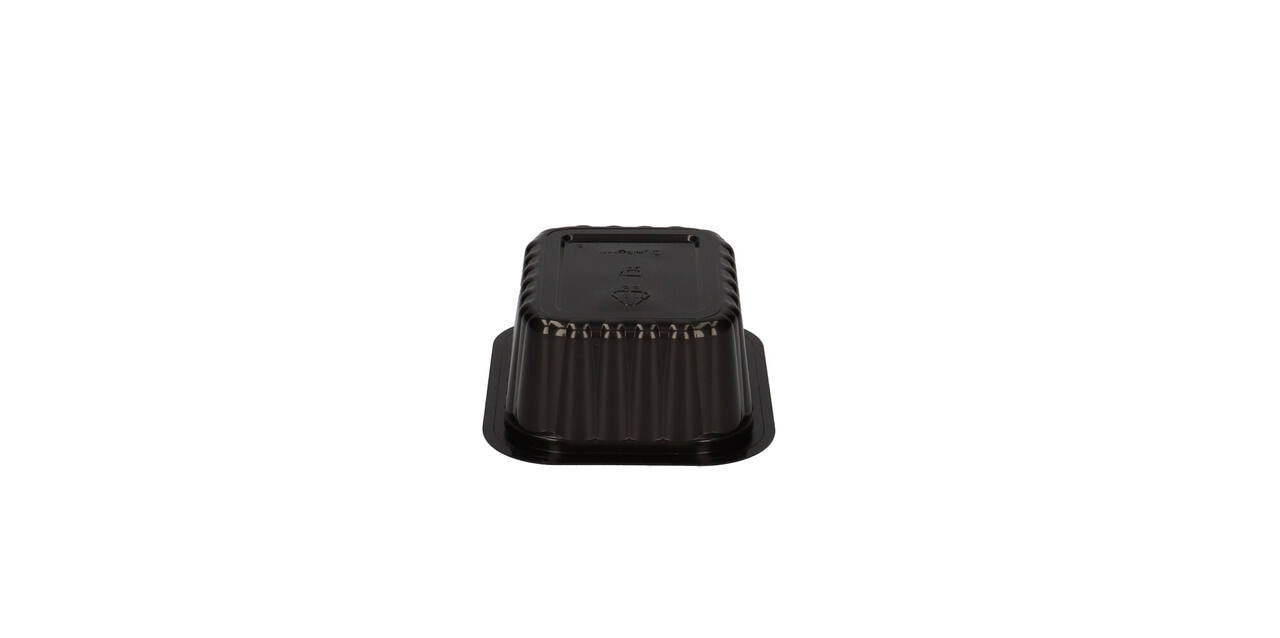 758002 - Menubak PP Side Dish 1-vaks 138 x 114 x 53 mm - zwart 470 cc