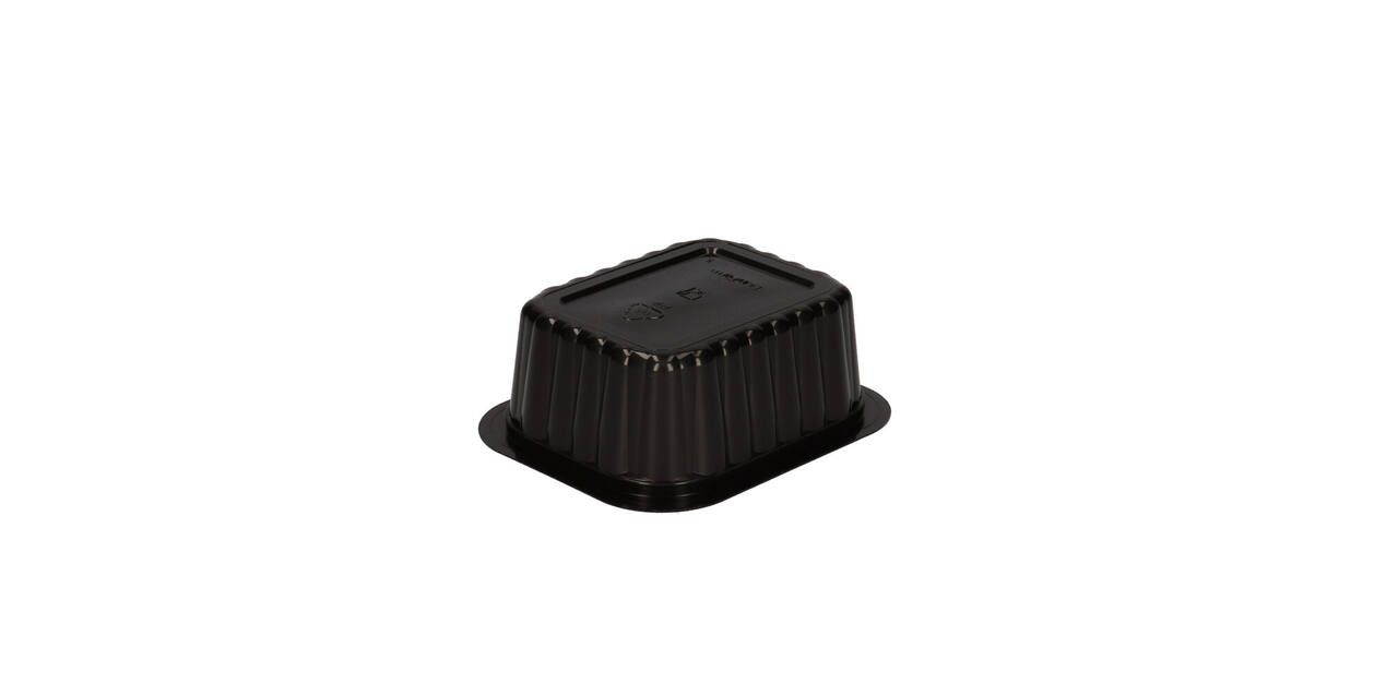 758002 - Menubak PP Side Dish 1-vaks 138 x 114 x 53 mm - zwart 470 cc