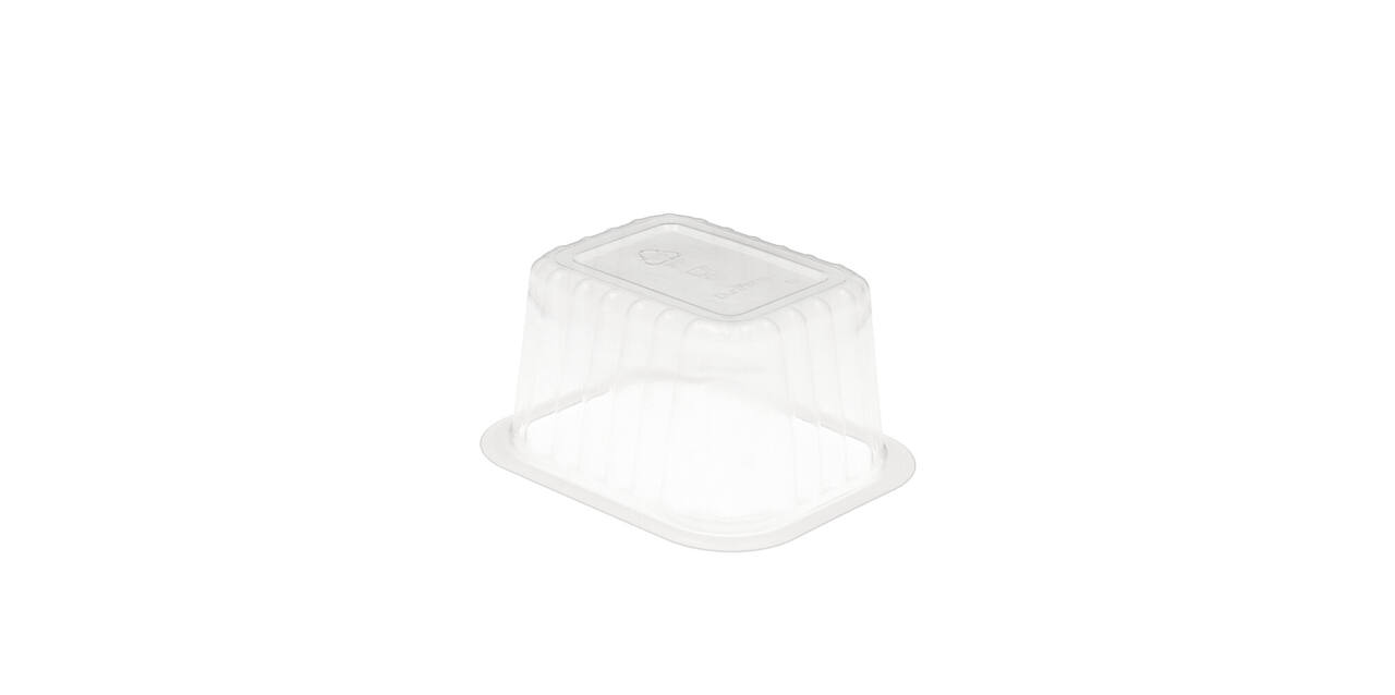 758606 - Menubak PP Side Dish 1-vaks 138 x 114 x 70 mm - transparant 630 cc