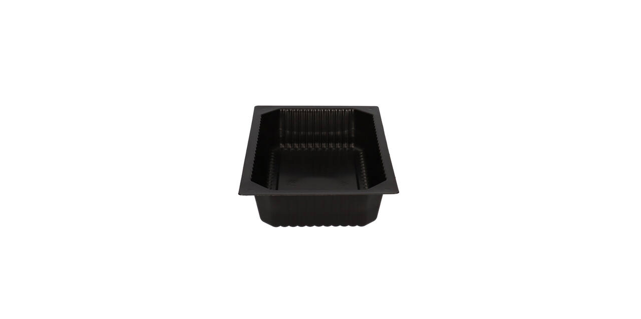 740102 - Menubak PP 1/4 GN 1-vaks 265 x 162 x 50 mm - zwart 1500 cc