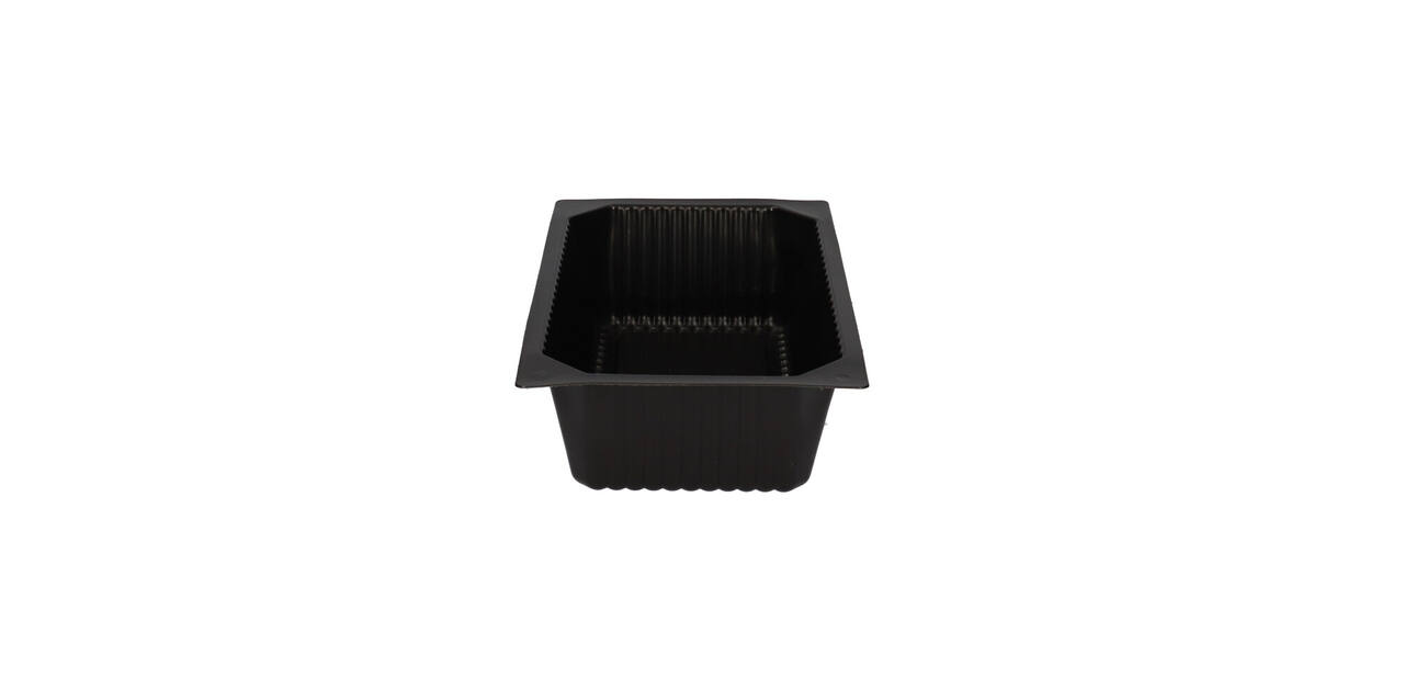 740202 - Menubak PP 1/4 GN 1-vaks 262 x 162 x 70mm - zwart 2000 cc