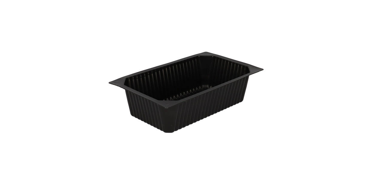 740202 - Menubak PP 1/4 GN 1-vaks 262 x 162 x 70mm - zwart 2000 cc