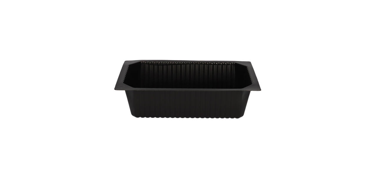 740202 - Menubak PP 1/4 GN 1-vaks 262 x 162 x 70mm - zwart 2000 cc