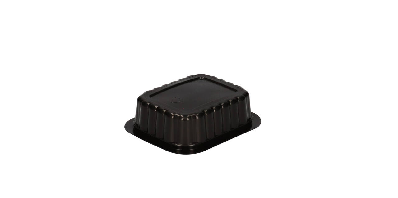 758512 - Menubak PP Side Dish 1-vaks 138 x 114 x 35 mm - zwart 350 cc