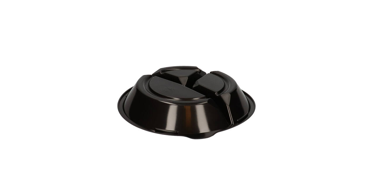 176394 - Menubak PP Pearl L3 rond 3-vaks ø 250 x 42 mm - zwart 590/327/238 cc