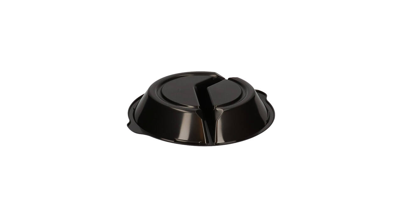 176395 - Menubak PP Pearl L2 rond 2-vaks ø 250 x 42 mm - zwart 750/490 cc