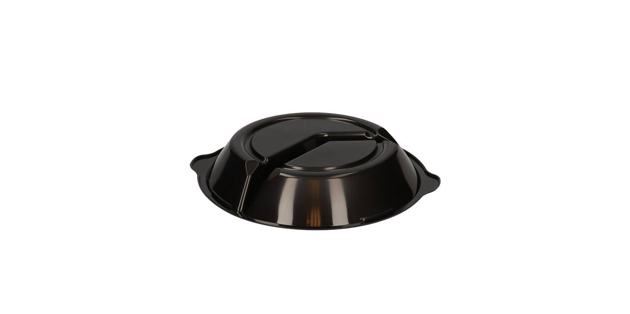 176395 - Menubak PP Pearl L2 rond 2-vaks ø 250 x 42 mm - zwart 750/490 cc