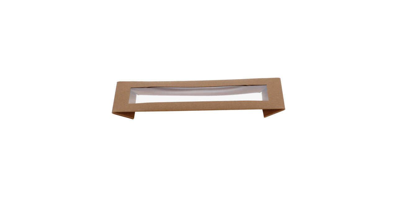 188102 - Deksel Karton/PLA  SL Brick 225 x 85 x 30 mm + Venster tbv Viking Box 188100 - naturel