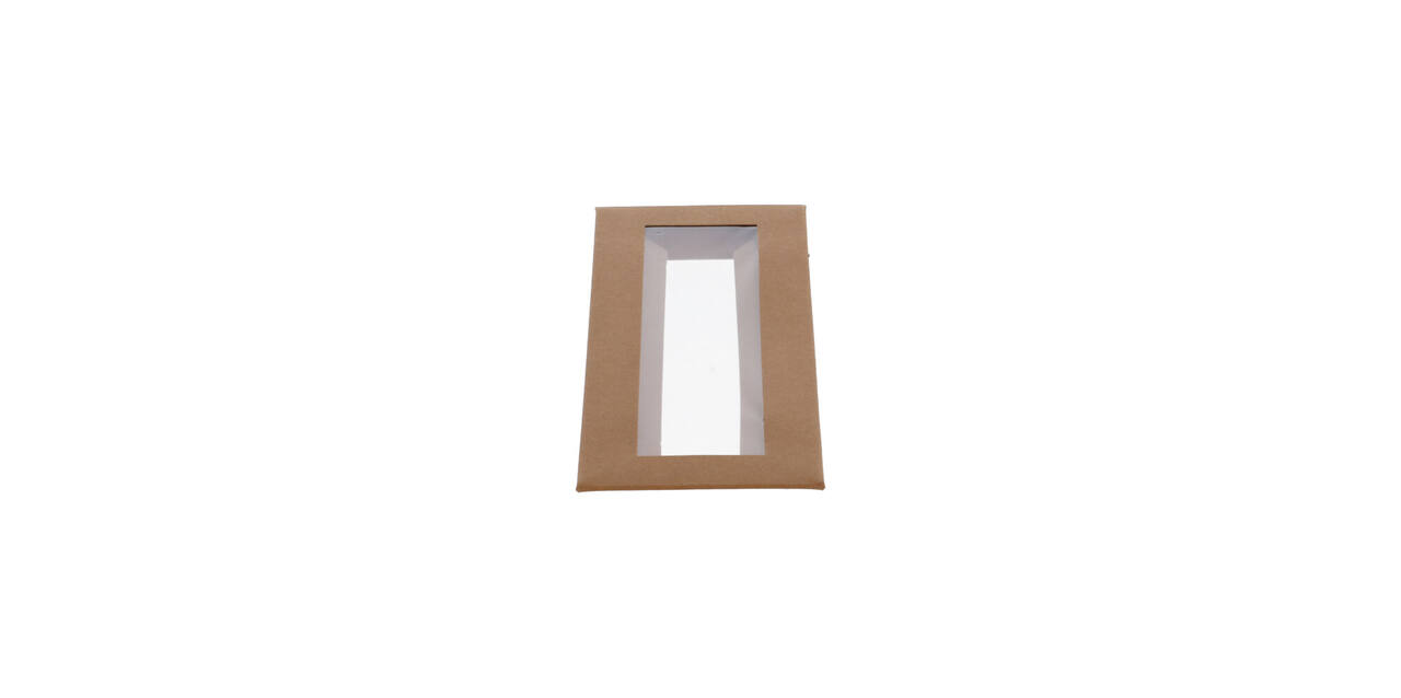 188102 - Deksel Karton/PLA  SL Brick 225 x 85 x 30 mm + Venster tbv Viking Box 188100 - naturel