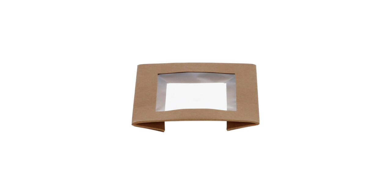 202878 - Deksel Karton/PLA Cube 113 x 113 x 29 mm + Venster tbv Viking Box 188112 - naturel