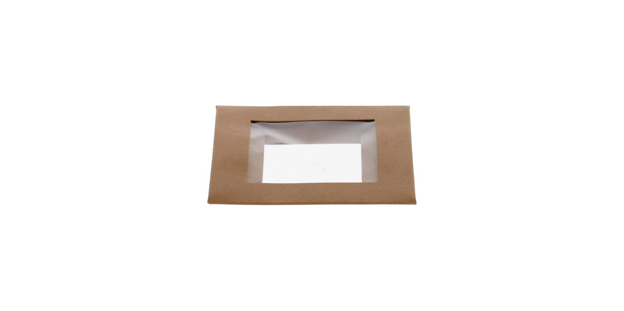 202878 - Deksel Karton/PLA Cube 113 x 113 x 29 mm + Venster tbv Viking Box 188112 - naturel