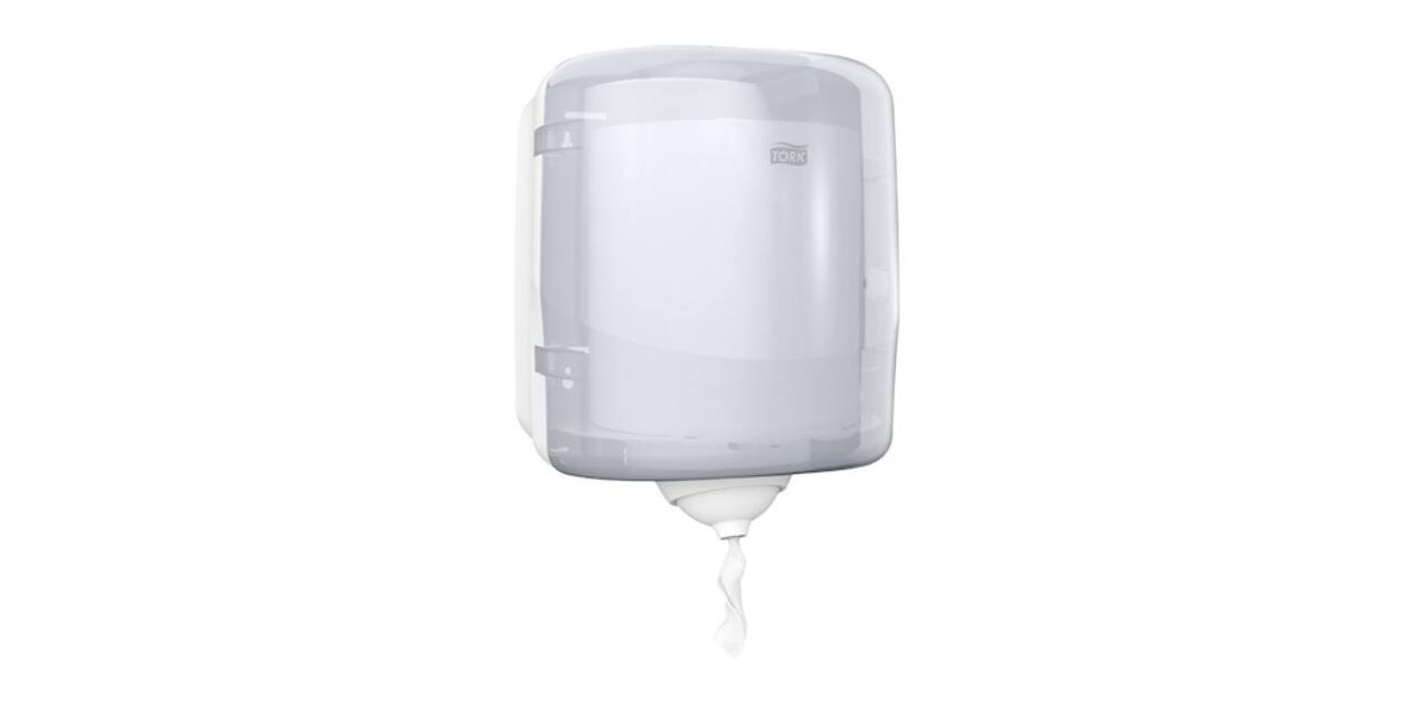 473190T - Poetspapier dispenser kunststof 23,9 x 25,5 x 33,1 cm wit centerfeed TORK