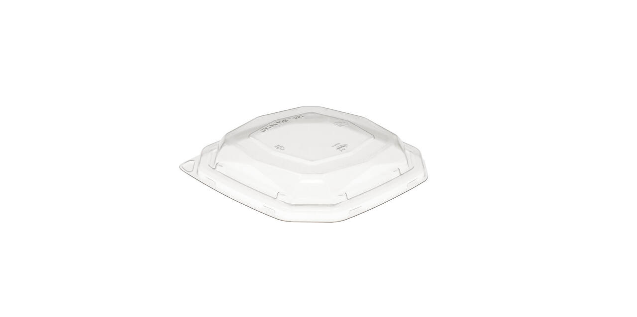 192515 - Deksel RPET BioPak tbv Bagasse Octview 188141 - 650 cc - transparant