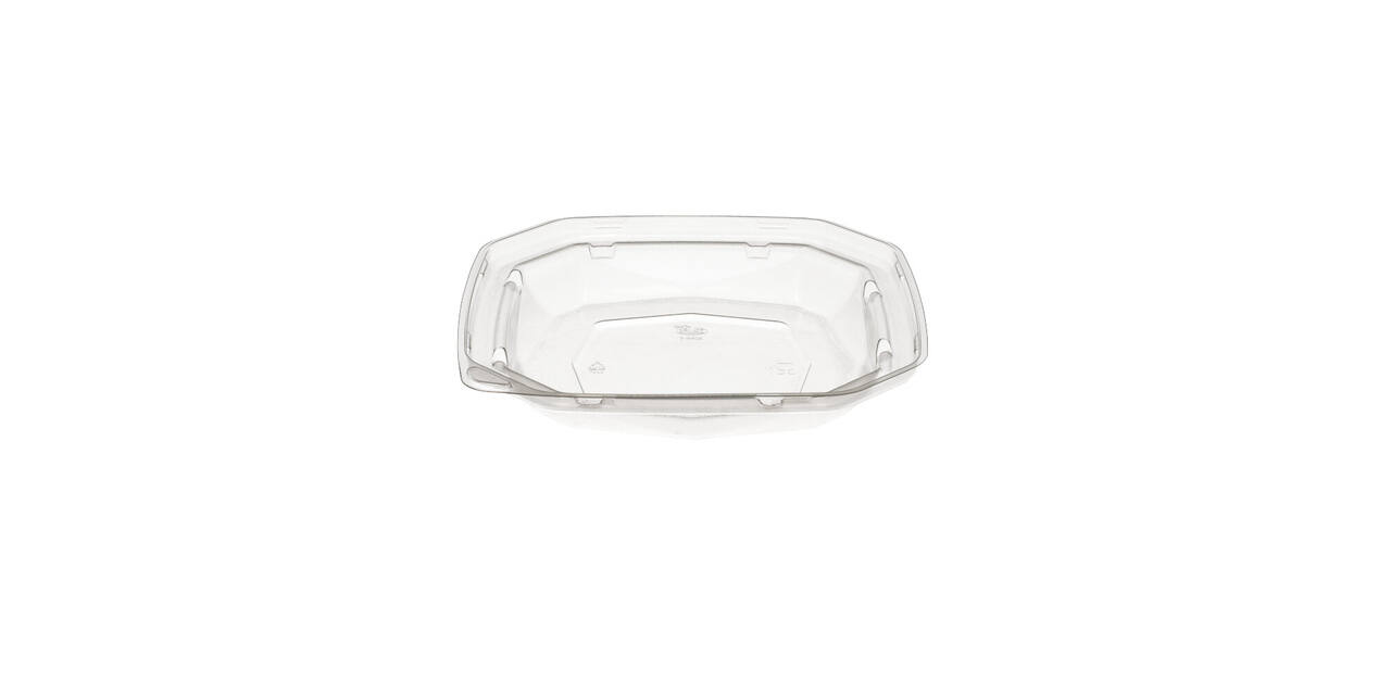 192515 - Deksel RPET BioPak tbv Bagasse Octview 188141 - 650 cc - transparant
