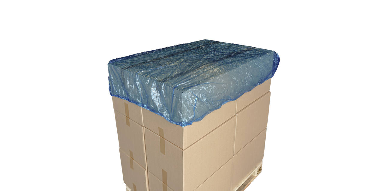 Palletafdekhoezen PE 105 x 125 x 25 cm blauw 30 my Secure & Clean - 202341000