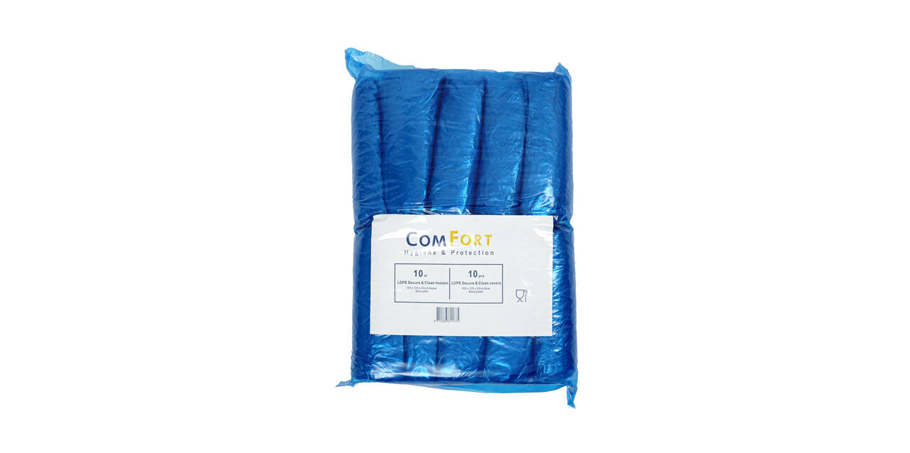 Palletafdekhoezen PE 105 x 125 x 25 cm blauw 30 my Secure & Clean - 202341000