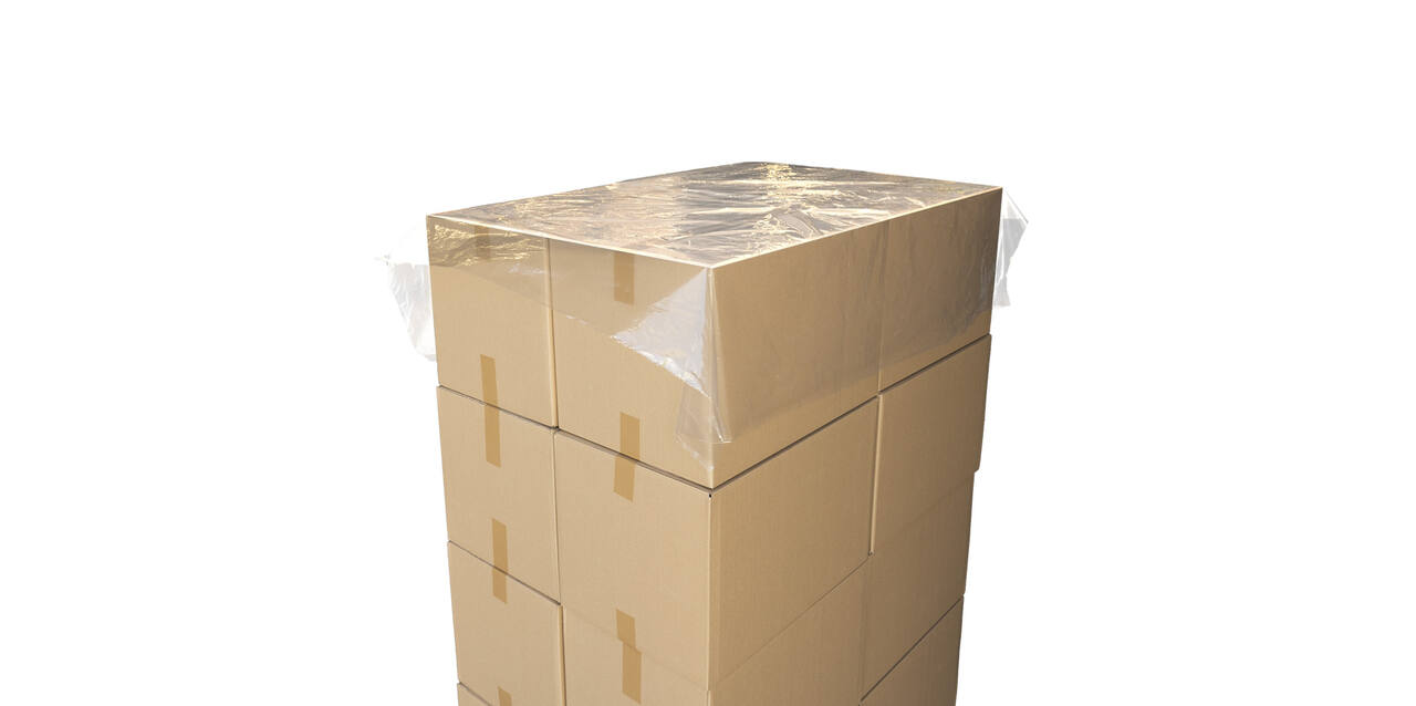 Afdekvel LDPE 150 x 150 cm op rol perfo transparant - 30 my