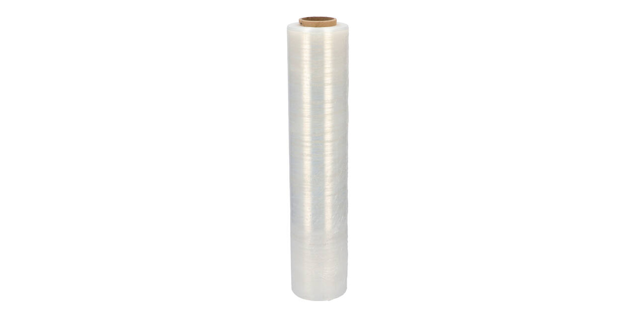 Stretchfolie LLDPE 45 cm x 300 mtr transparant T17 handrol