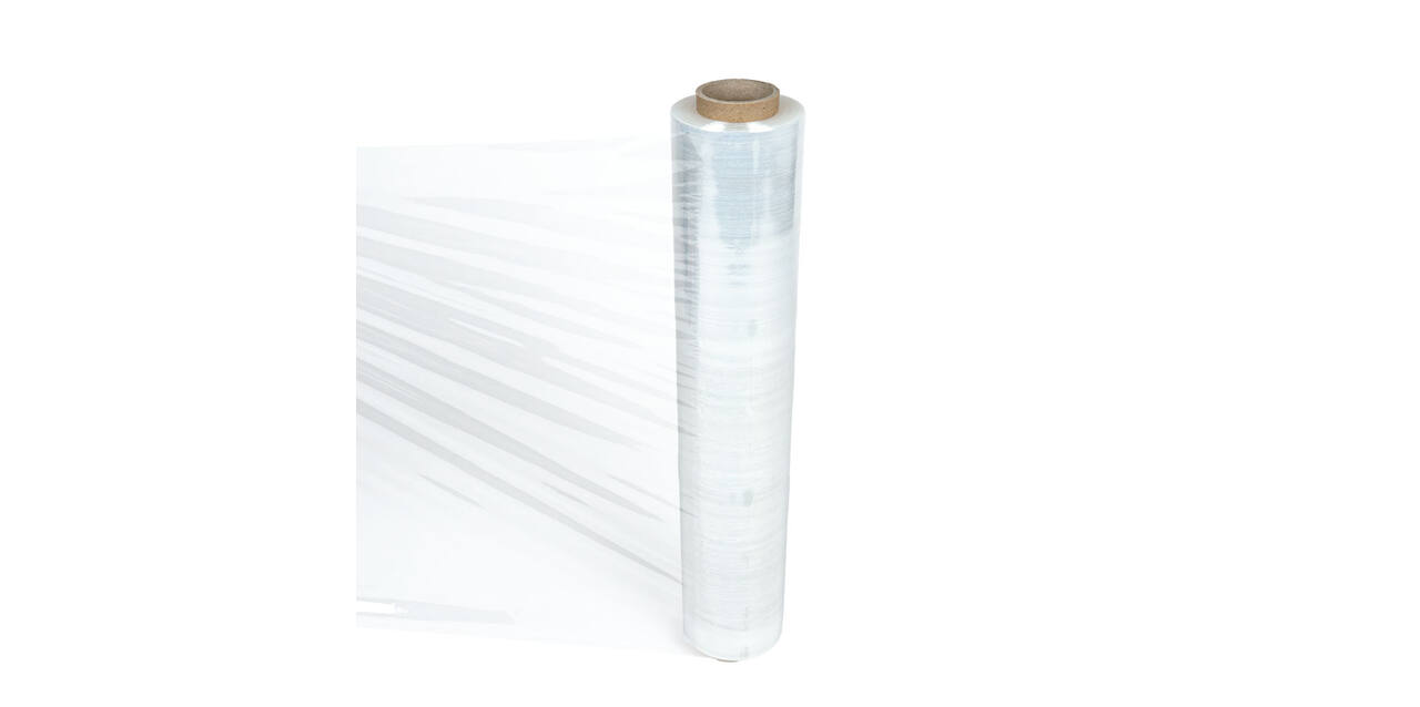 Stretchfolie LLDPE 50 cm x 300 mtr transparant 16 my handrol