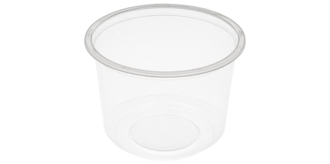 Bak PP ø115/80 transparant 500 ml rond - 8118C