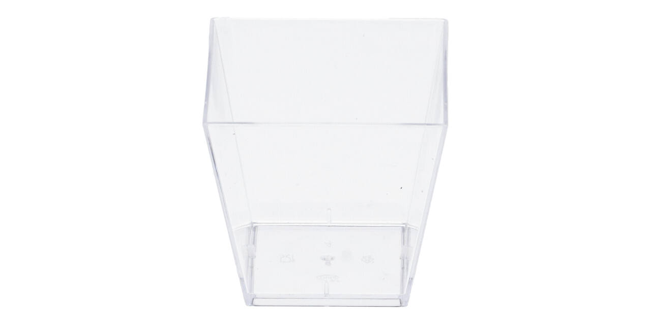 157491 - Plastic bakje Amuse-Bouche Square 49 x 49 x 46 mm 60 cc transparant