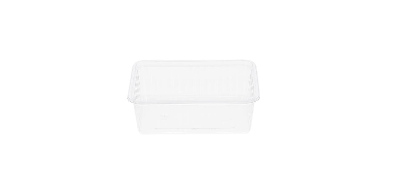 Bak PET 183 x 135 x 63 mm transparant 1000 ml rechthoekig