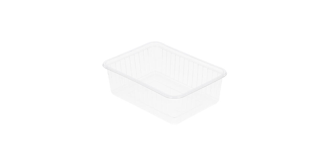 Bak PET 183 x 135 x 63 mm transparant 1000 ml rechthoekig