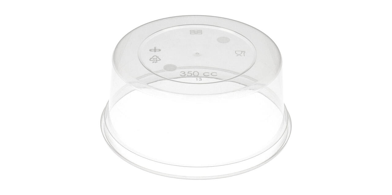 Bak PP ø115/50 transparant 350 ml rond spuitgiet