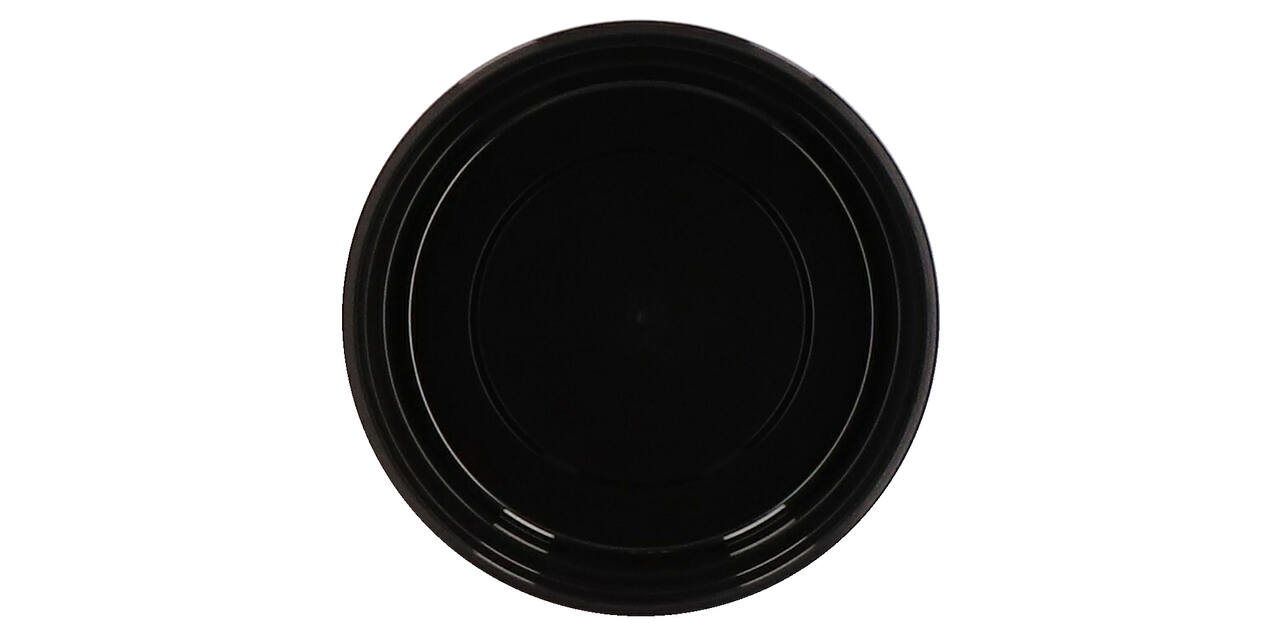Bak PP ø115/50 zwart 350 ml rond spuitgiet