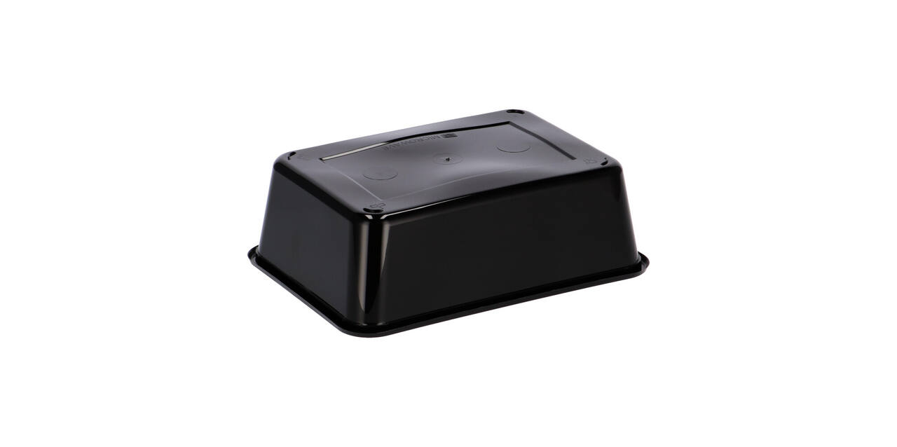 Bak PP 182 x 135 x 65 mm zwart 1000 ml rechthoekig spuitgiet