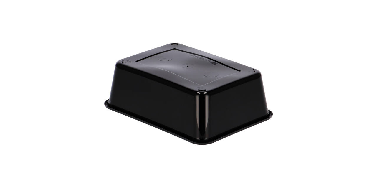 Bak PP 182 x 135 x 65 mm zwart 1000 ml rechthoekig spuitgiet