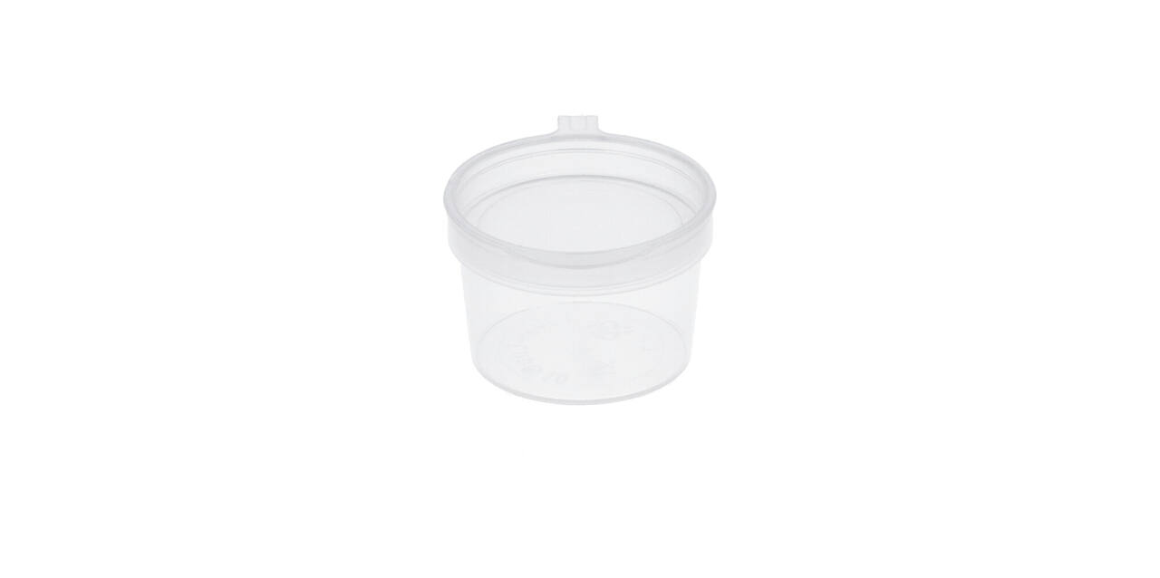 Covercup PP ø34/22 transparant 10 ml rond