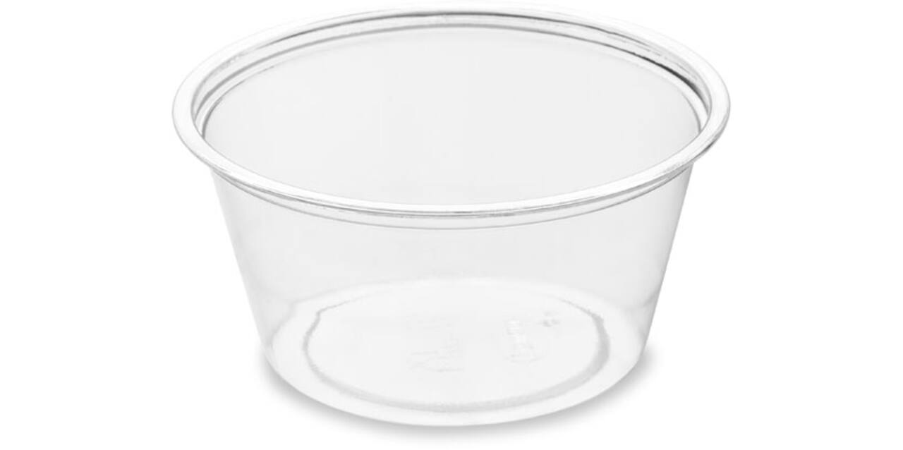 180122 - Saus/Dressing cup rPET 64 x 64 x 30 mm transparant - 60 cc