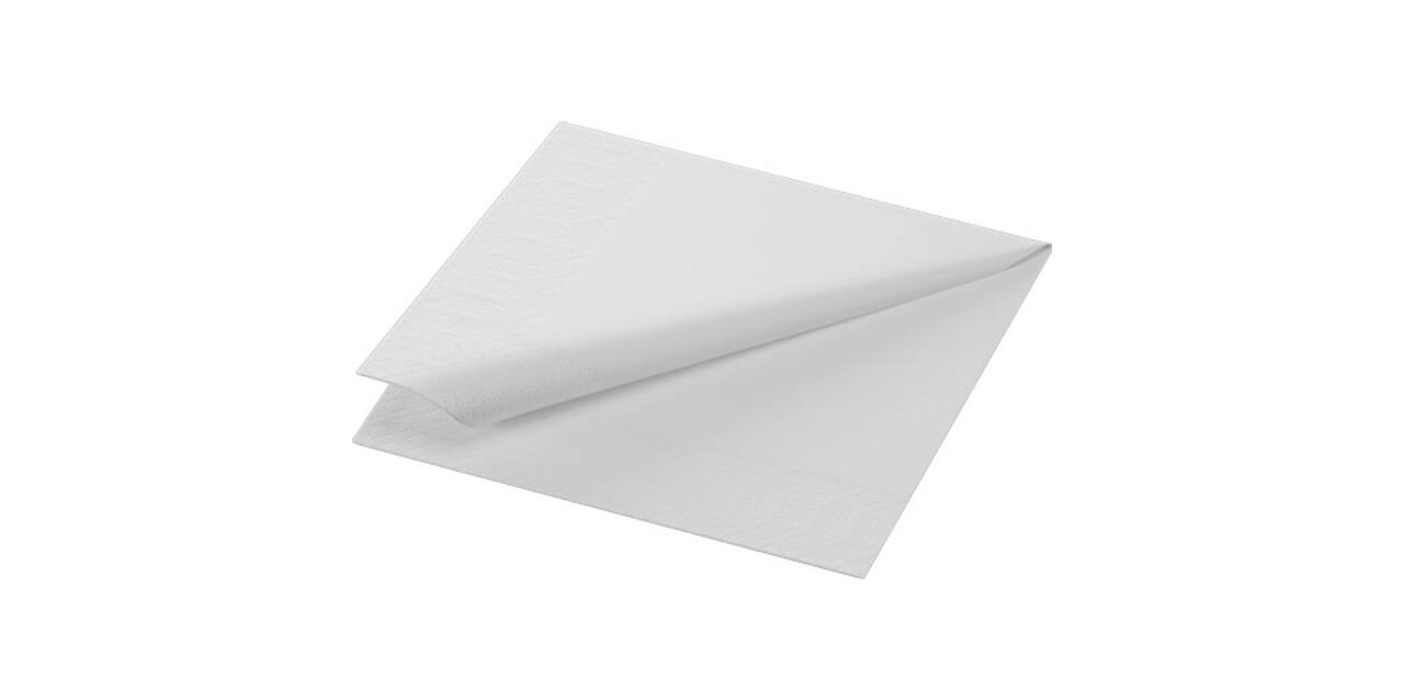 168396 - Duni Servet 24 x 24 cm tissue 2-laags 1/4-vouw wit