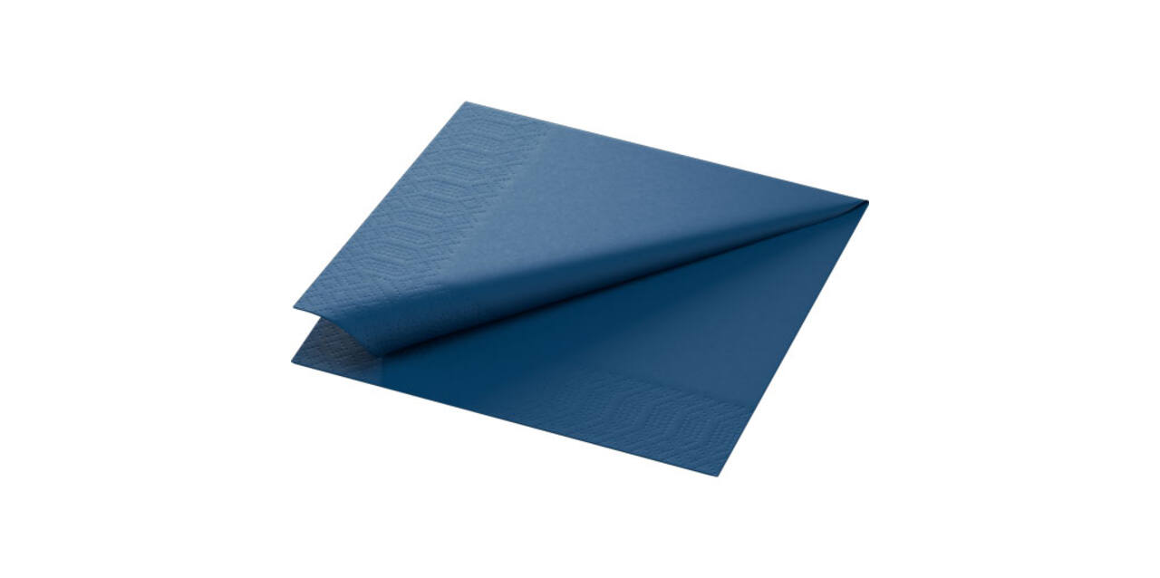 180383 - Duni Servet 33 x 33 cm tissue 2-laags 1/4-vouw donker blauw